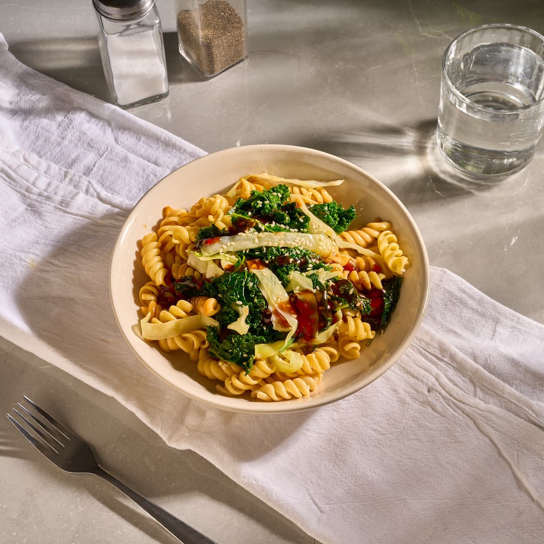 Crispy Tofu Chicken and Noodles