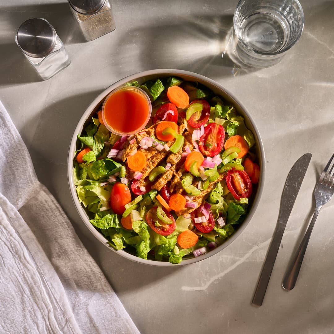 Vegetarian Buffalo Chickpea Salad